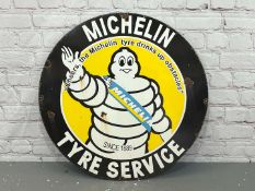 Michelin Tyre Service Circular Enamel Sign&nbsp;
