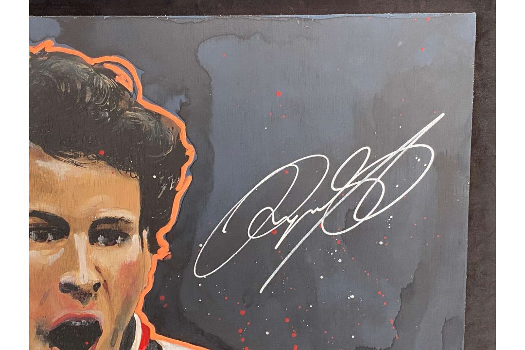DAVID SHEARER, “RYAN GIGGS”, SIGNED ACRYLIC ON BOARD&nbsp; - Image 3 of 6