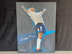 DAVID SHEARER, “PAUL GASGOIGNE”, SIGNED ACRYLIC ON BOARD