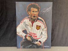 DAVID SHEARER, “RYAN GIGGS”, SIGNED ACRYLIC ON BOARD&nbsp;