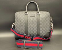 GUCCI, GG-MONOGRAMMED CROSS-BODY MESSENGER BAG