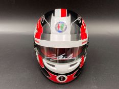 SPORTS MINI LINE, 2018 CHARLES LECLERC, ALPHA ROMEO, SAUBER F1 HALF SCALE HELMET, SIGNED, 1:2