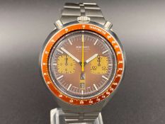 SEIKO, BULLS HEAD STAINLESS STEEL CHRONOGRAPH WRISTWATCH, 4N0419, 6138-0040