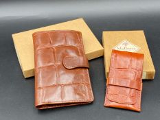 MULBERRY, LEATHER PURSE AND MANICURE SET, BOXED&nbsp;