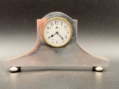 GEORGE V, SILVER CASED BOUDOIR TIMEPIECE