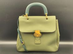BURBERRY DK88 LEATHER TOP HANDLE BAG