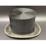 WOODROW, EARLY 20th CENTURY BLACK SILK TOP HAT AND BOX