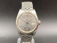 ROLEX, &nbsp;DATEJUST, STAINLESS STEEL WRISTWATCH, REF 1601, SERIAL No 2344298