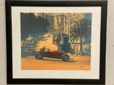 TIM LAYZELL, “1933 MONACO GRAND PRIX” FRAMED PRINT, 58/100