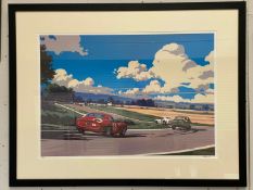TIM LAYZELL, “SUMMER AT GOODWOOD” SIGNED AND FRAMED PRINT, &nbsp;73/450