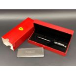 SHEAFFER FOR FERRARI, BLACK BALL POINT PEN WITH FITTED BOX
