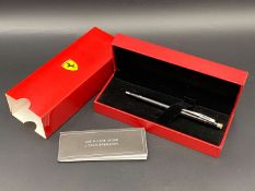 SHEAFFER FOR FERRARI, BLACK BALL POINT PEN WITH FITTED BOX