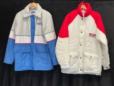 TWO VARIOUS VINTAGE RACING JACKETS FOR RAC BRITISH TOURING CARS