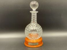 “THE TRONICO, GRAND PRIX DRIVERS, CELEBRITY GOLF TOURNAMENT, 1997” TROPHY, HOGGIT CUT GLASS...
