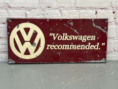 Volkswagen Recommended Aluminium Sign