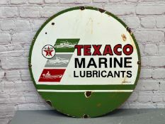 Texaco Marine Lubricants Circular Enamel Sign