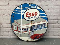 Esso Dealer Enamel Sign