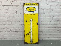 Duckhams Q20-50 Enamel Thermometer Sign a/f