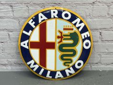 Alfa Romeo Milano Convex Emblem Enamel Sign