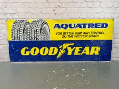 Goodyear Aquatred Tyres Aluminium Sign