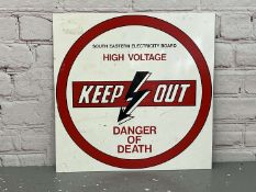 South Eastern Electricity Board High Voltage Metal Sign