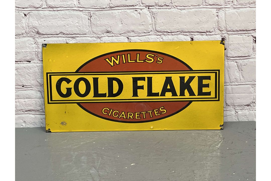 Will's Gold Flake Cigarettes Enamel Sign - Image 1 of 2