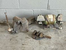 Record No 111 Vice, 6 Inch Bench Grinder & Nippy Vice (3)