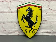 Ferrari Shield Cast Iron Emblem Sign
