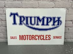 Triumph Motorcycles Sales & Service Metal Sign