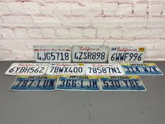 Ten American Number Plates&nbsp;