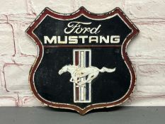 Ford Mustang Shield Cast Iron Emblem Sign