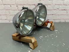 Pair of P100 Lucas Headlights