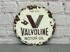 Ask For Valvoline Motor Oil Small Enamel Sign