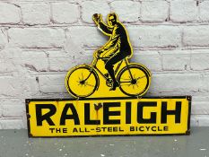 Raleigh “ The All Steel Bicycle” Enamel Sign