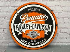 Harley Davidson Motorcycles Double Sided Enamel Sign&nbsp;