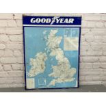 Tin Goodyear Map Sign&nbsp;