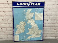 Tin Goodyear Map Sign&nbsp;