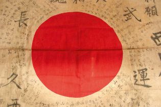 A BRACE OF SECOND WAR PERIOD JAPANESE FLAGS,