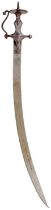A 19TH CENTURY MUNITIONS QUALITY INDIAN RAJPUT TULWAR OR SWORD,