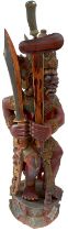 A GOOD LATE 19TH CENTURY INDONESIAN (BALI) RAWANA KRIS STAND,