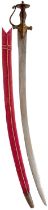 A 19TH CENTURY INDIAN TULWAR OR SWORD,