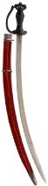 A GOOD 19TH CENTURY BASALT HILTED INDIAN SHAMSHIR,