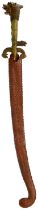 A LATE 19TH CENTURY SINHALESE OR CEYLONESE KASTANE OR SHORT SWORD,
