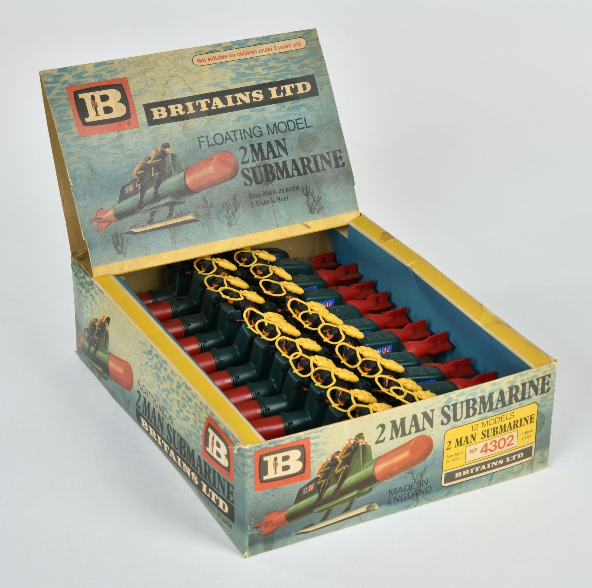 Britains, Floating Model Submarine Set, 12 Models