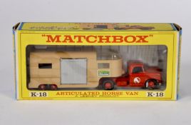 Matchbox, K-18 Articulated Horse Van