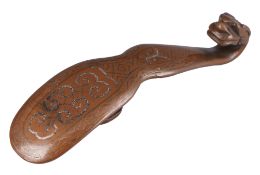 Gürtelhaken mit Silbereinlagen, China frühe Qing-Dynastie,