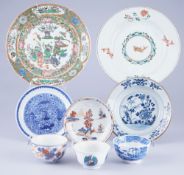 Acht chinesische Porzellanobjekte, China 19./20. Jahrhundert,