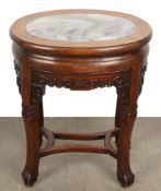 Beistelltisch mit Marmorplatte, China Qing-Dynastie,