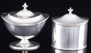 England, 925 Silber - 2 Deckeldose / Teedosen,