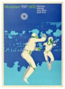 Sport Poster Munich Olympic Games 1972 Fencing